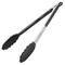 Martha Stewart Everyday Gray Silicone Smart Lock Kitchen Tongs